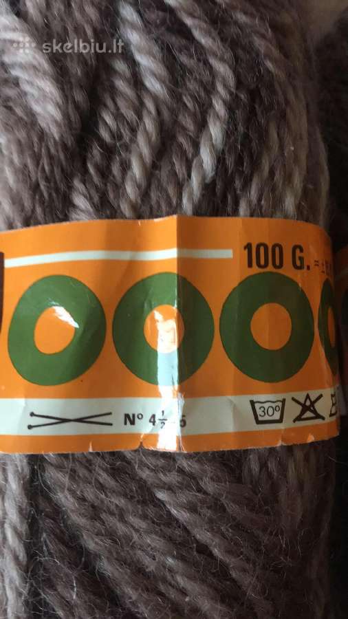 Mezgimo siūlai, 7 kamuoliukai po 100g. Prancūzija - nuotraukos Nr. 4