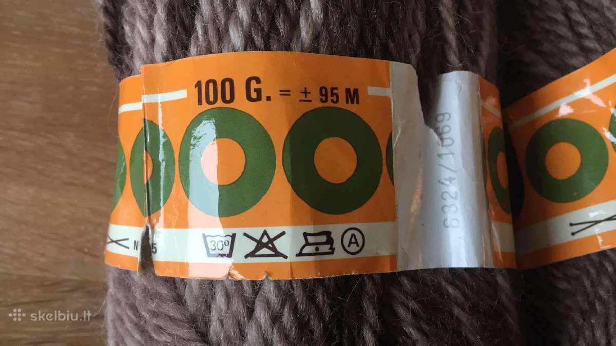 Mezgimo siūlai, 7 kamuoliukai po 100g. Prancūzija - nuotraukos Nr. 3