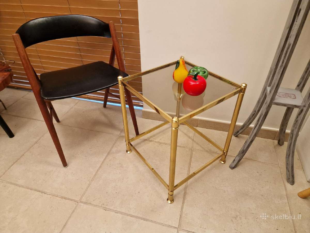 Vintažinis mid century žalvario Bauhaus staliukas - nuotraukos Nr. 7
