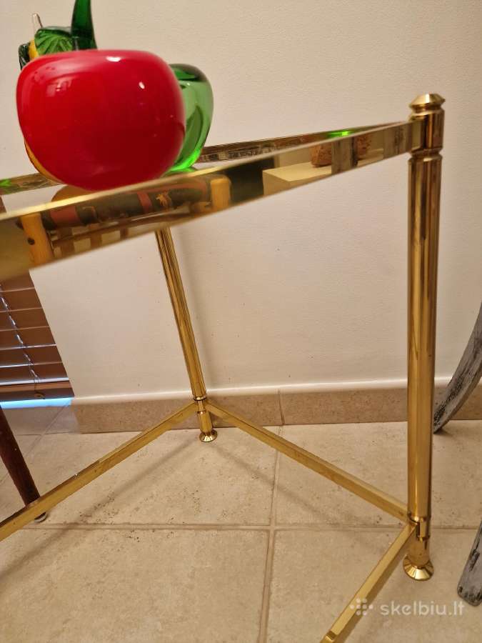 Vintažinis mid century žalvario Bauhaus staliukas - nuotraukos Nr. 10
