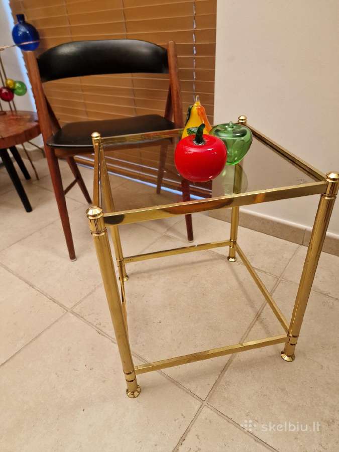 Vintažinis mid century žalvario Bauhaus staliukas - nuotraukos Nr. 11