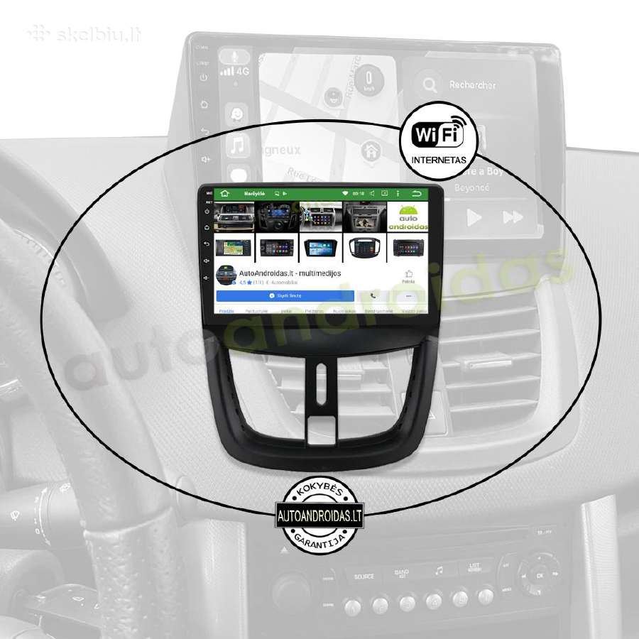 Peugeot 207 Cc 2006-15 Android multimedia GPS/WiFi - nuotraukos Nr. 3