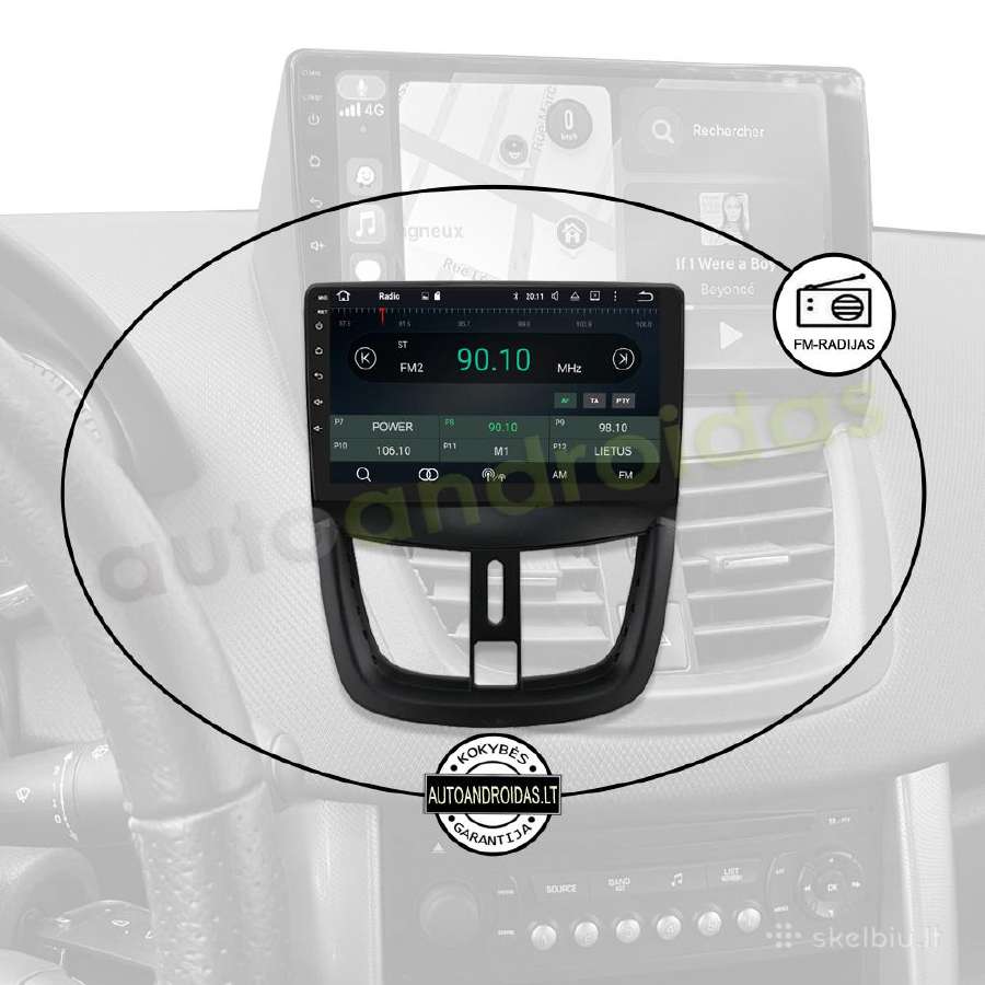 Peugeot 207 Cc 2006-15 Android multimedia GPS/WiFi - nuotraukos Nr. 4