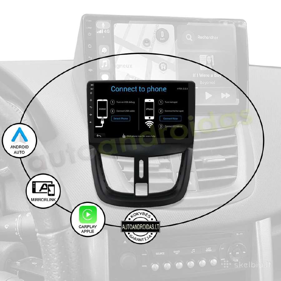 Peugeot 207 Cc 2006-15 Android multimedia GPS/WiFi - nuotraukos Nr. 10