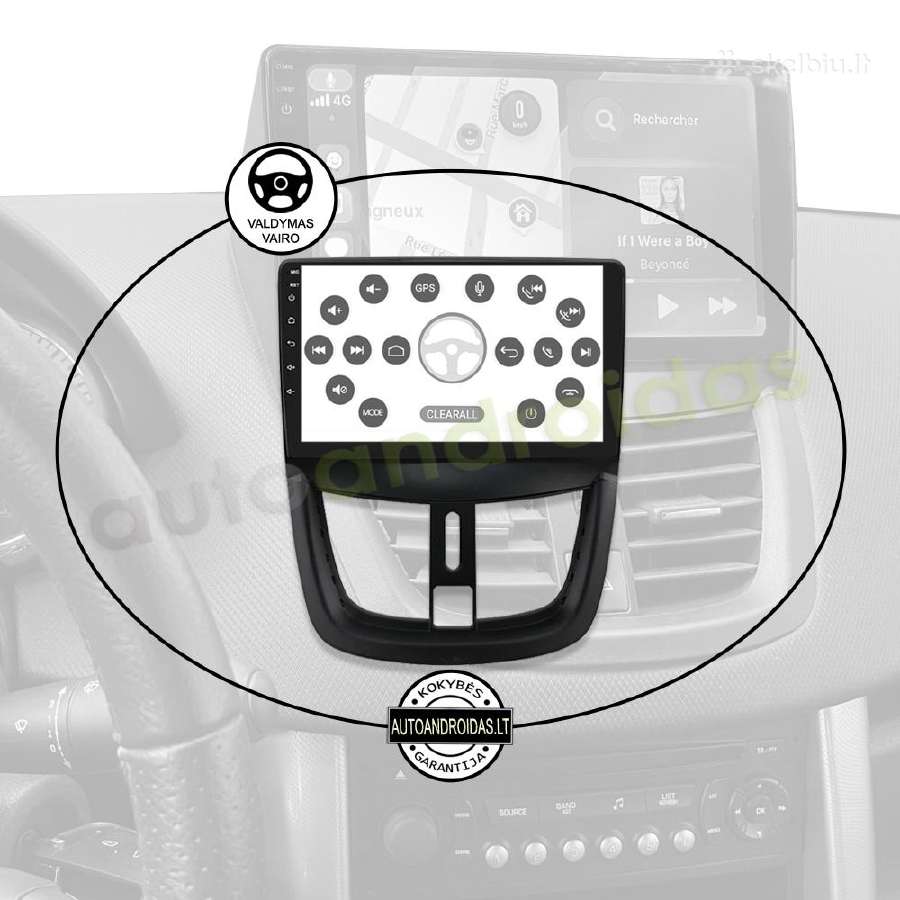 Peugeot 207 Cc 2006-15 Android multimedia GPS/WiFi - nuotraukos Nr. 12