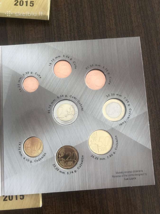 2015 Eur pirmas numizmatinis rinkinys (Bu) - nuotraukos Nr. 3