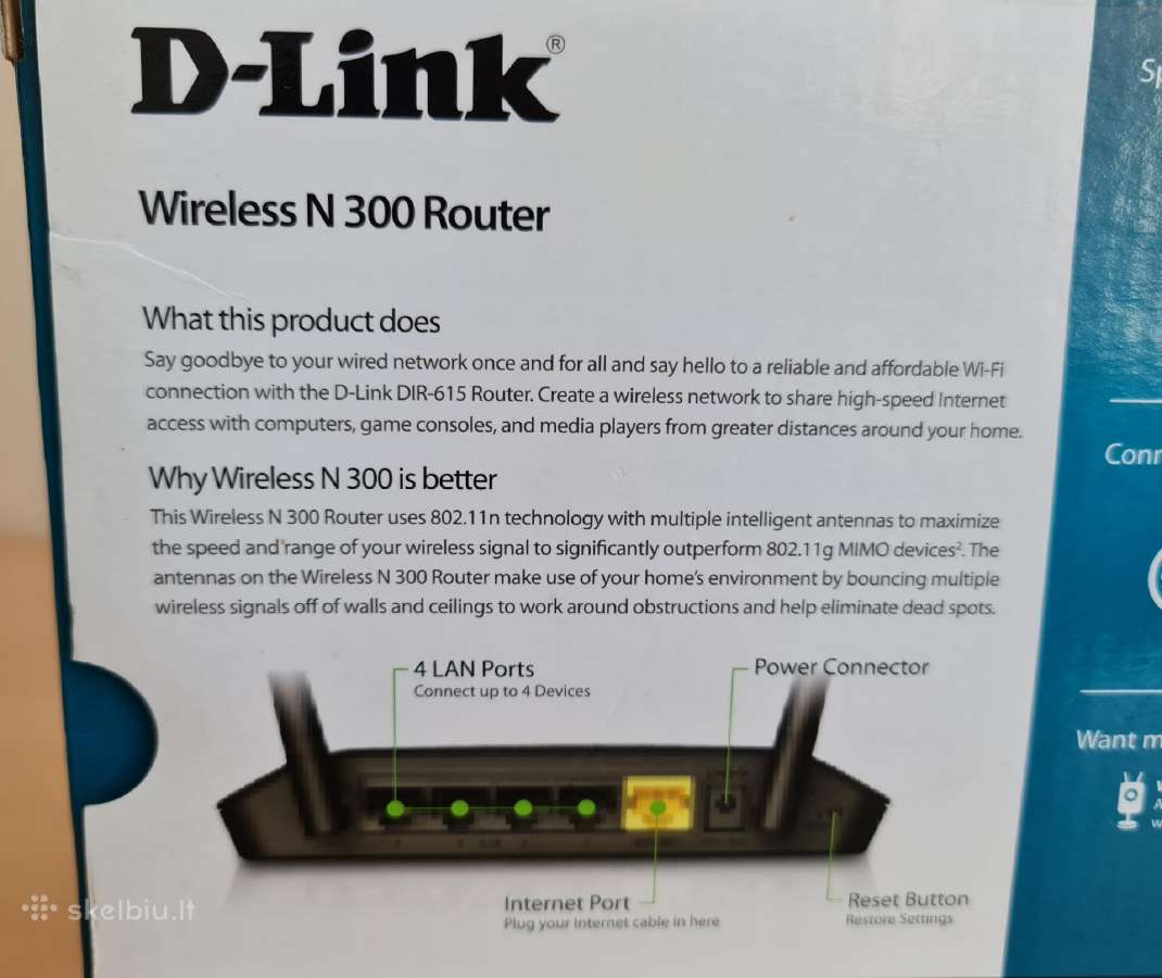 Maršrutizatorius router D-link dir-615 N300 - nuotraukos Nr. 8