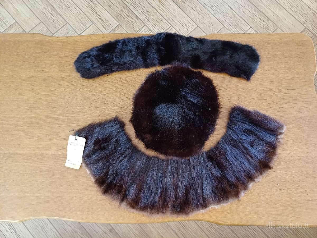 Kailinė norkos kepurė ir apykaklės 35 eur.