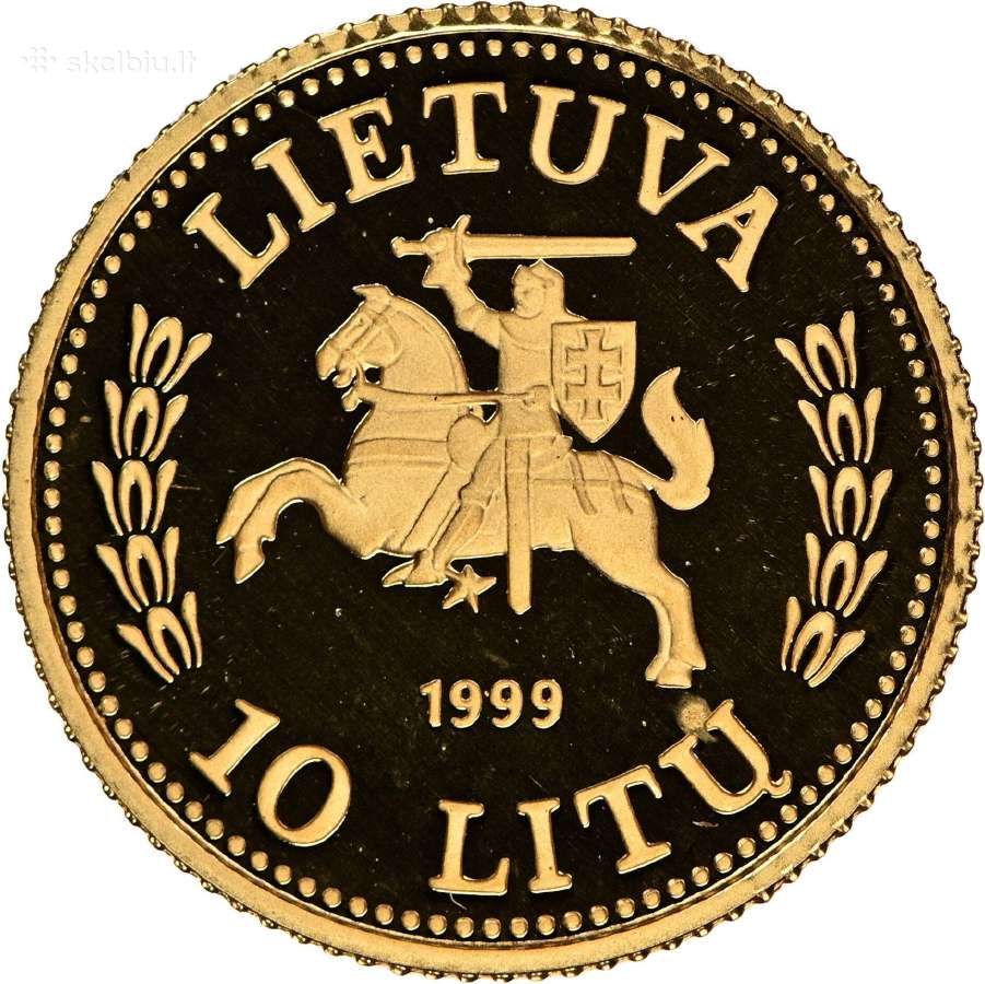10 litų auksinė moneta Kalviukas, Lietuvos Bankas. - nuotraukos Nr. 2