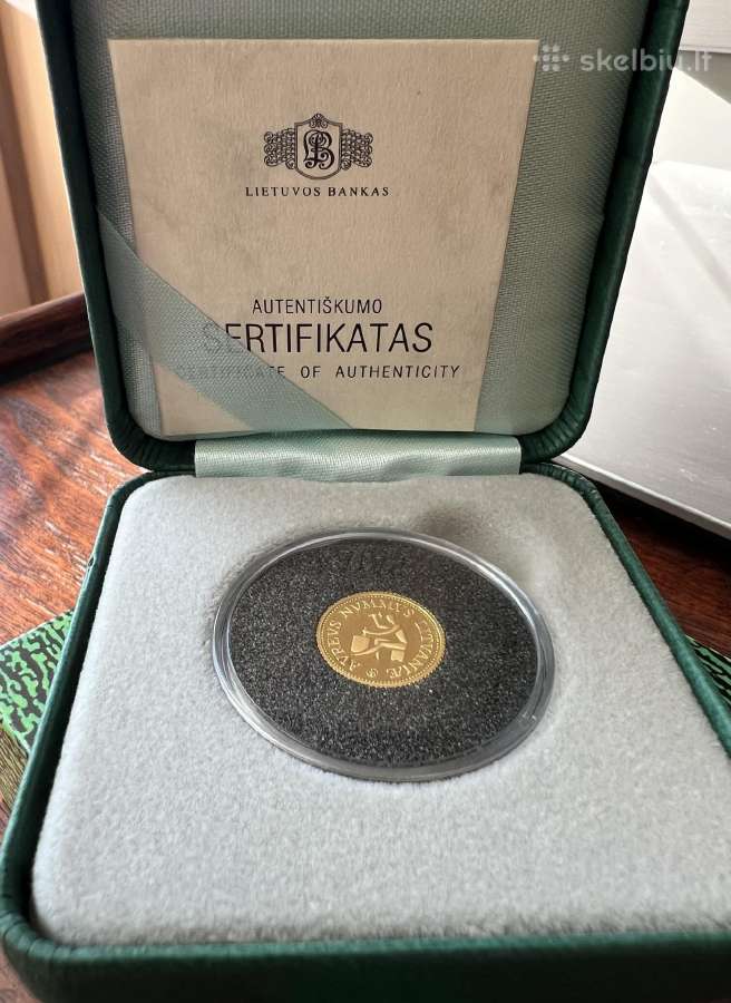 10 litų auksinė moneta Kalviukas, Lietuvos Bankas. - nuotraukos Nr. 9