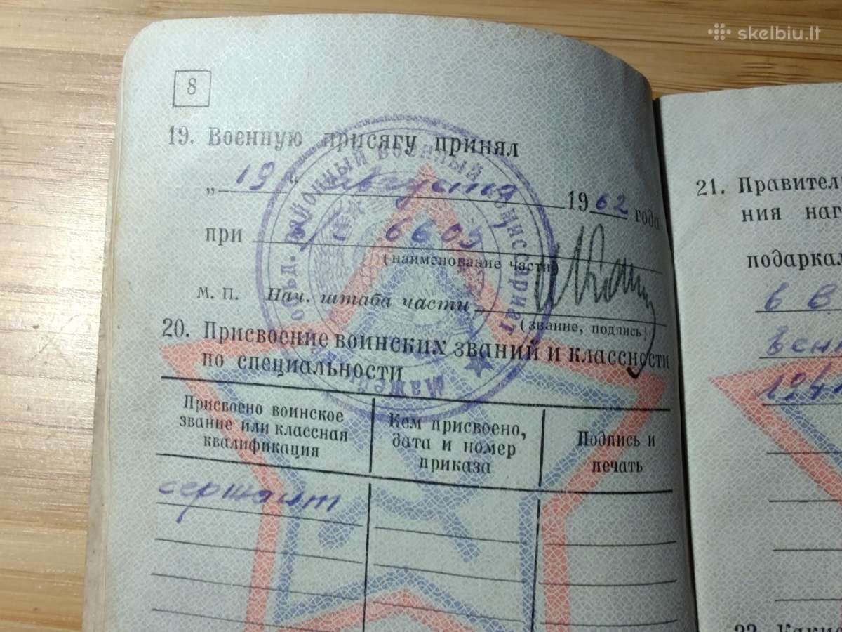 Karinis bilietas ir 20 m pergalės medal Akmenės r. - nuotraukos Nr. 6