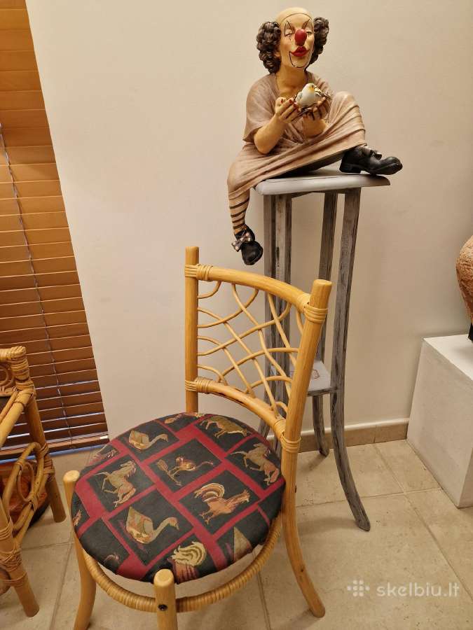 Vintažinės mid century natūralaus ratango kėdės - nuotraukos Nr. 26