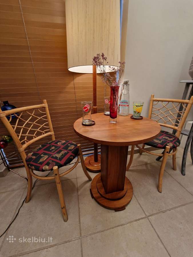 Vintažinės mid century natūralaus ratango kėdės - nuotraukos Nr. 29