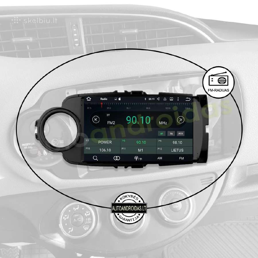Toyota Yaris 2012-18 Android multimedia GPS/WiFi - nuotraukos Nr. 4