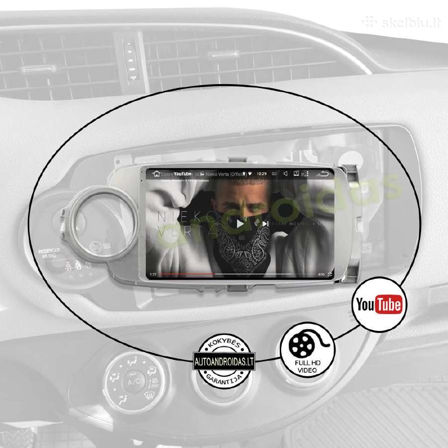 Toyota Yaris 2012-18 Android multimedia GPS/WiFi - nuotraukos Nr. 9
