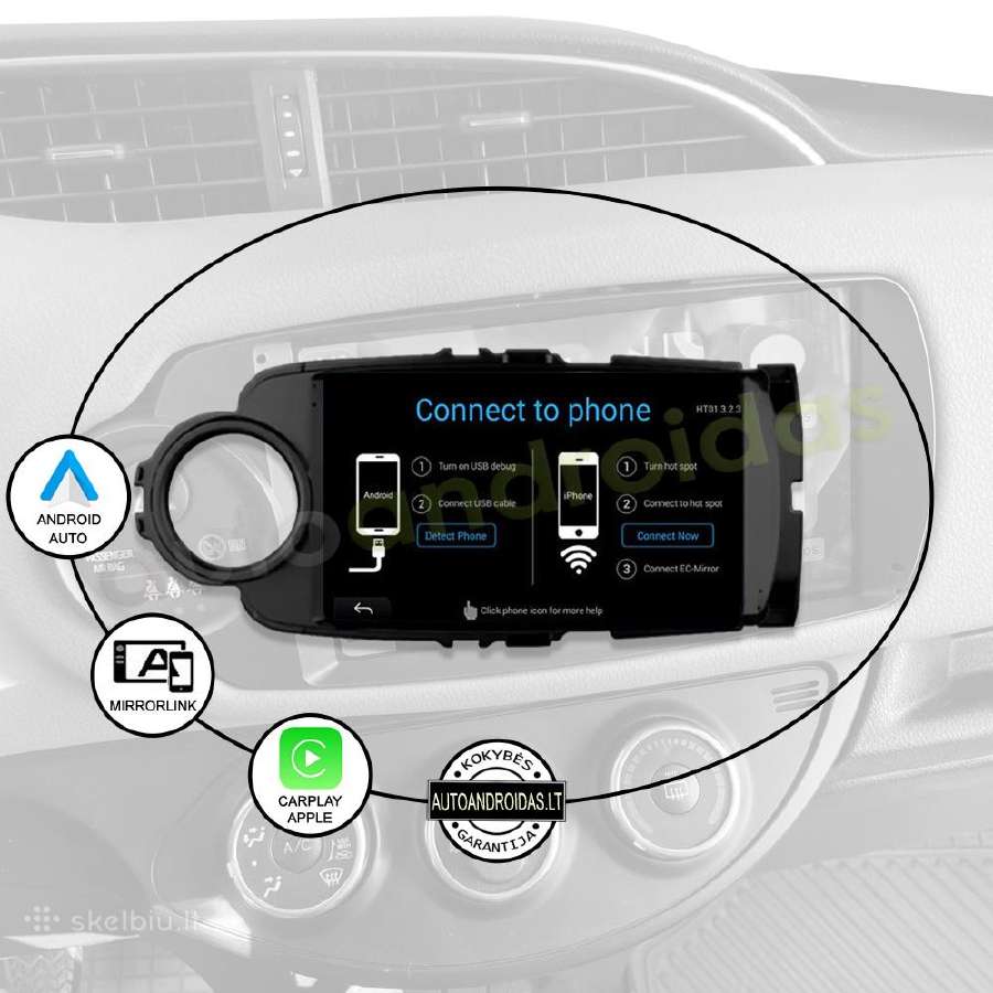 Toyota Yaris 2012-18 Android multimedia GPS/WiFi - nuotraukos Nr. 10
