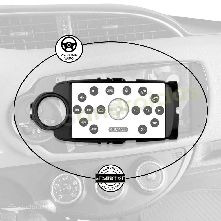 Toyota Yaris 2012-18 Android multimedia GPS/WiFi - nuotraukos Nr. 12