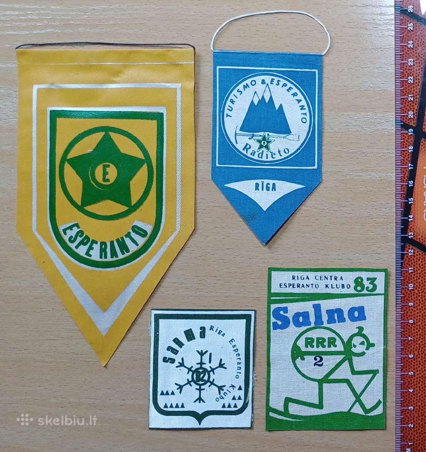 Gairelės ir antsiuvai Esperanto Riga