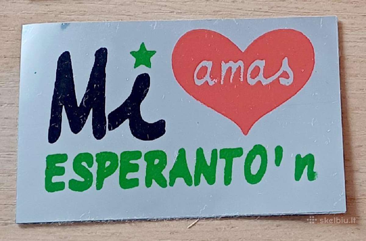 4 lipdukai Esperanto tema - nuotraukos Nr. 2