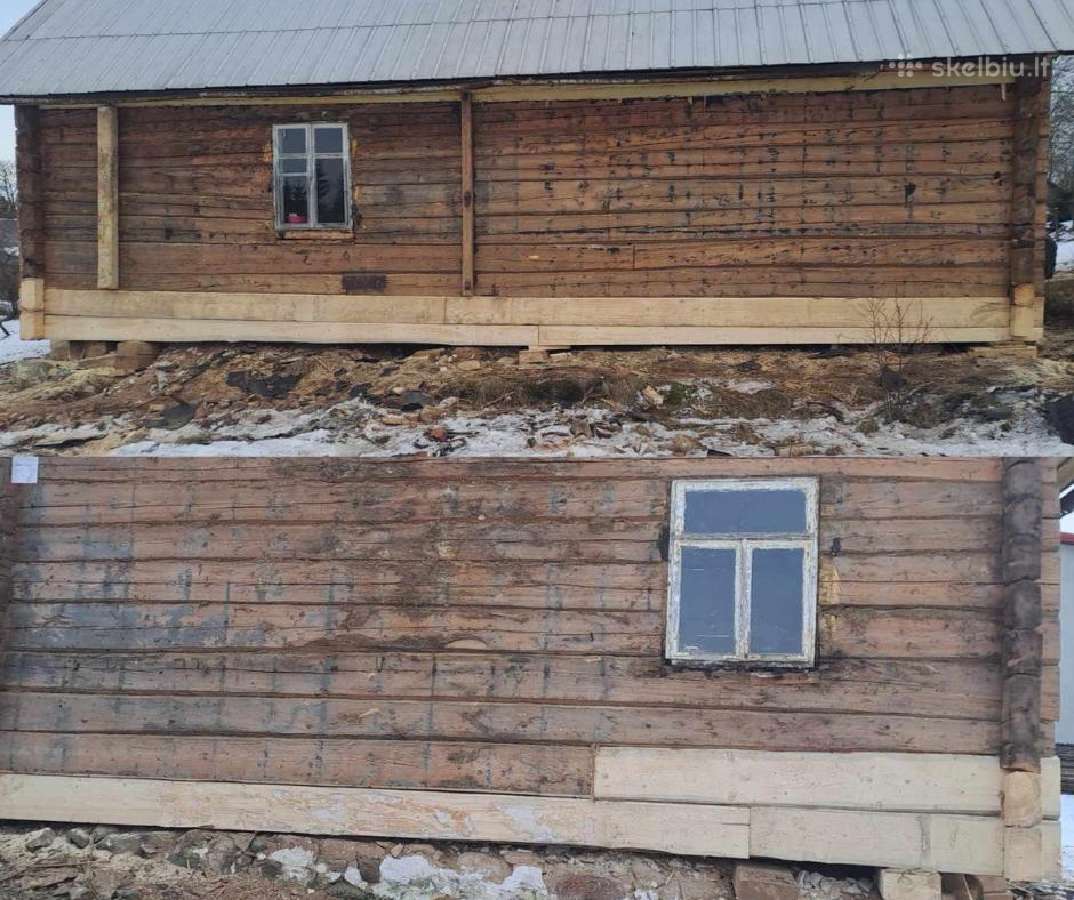 Senų namų rąstų keitimas ir pamatų atnaujinimas - nuotraukos Nr. 10