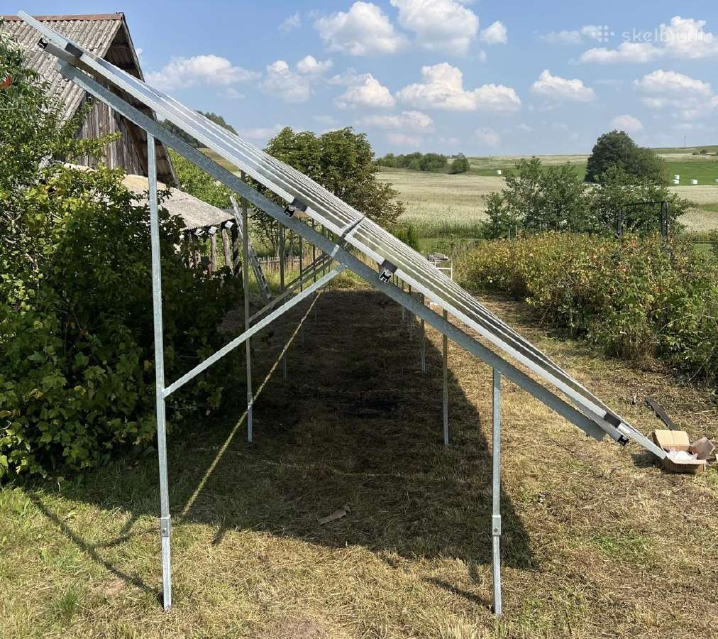 Saulės elektrinių konstrukcijos, pagamintos Lt