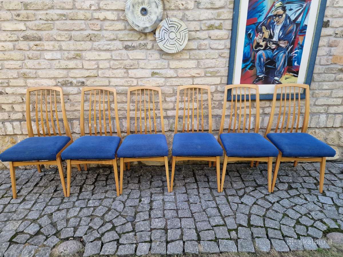 Vintažinės mid century "Casala" bukmedžio kėdės