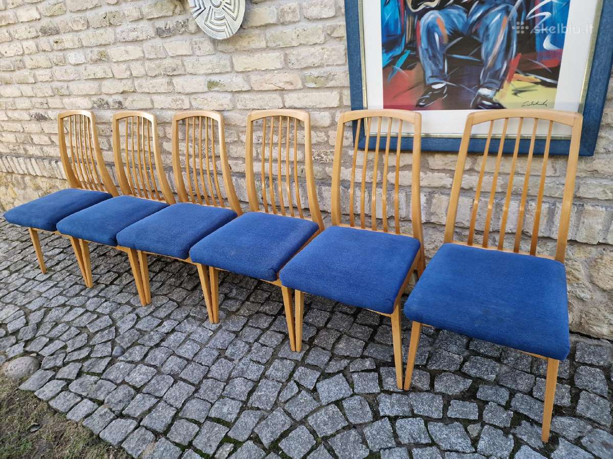 Vintažinės mid century "Casala" bukmedžio kėdės - nuotraukos Nr. 33