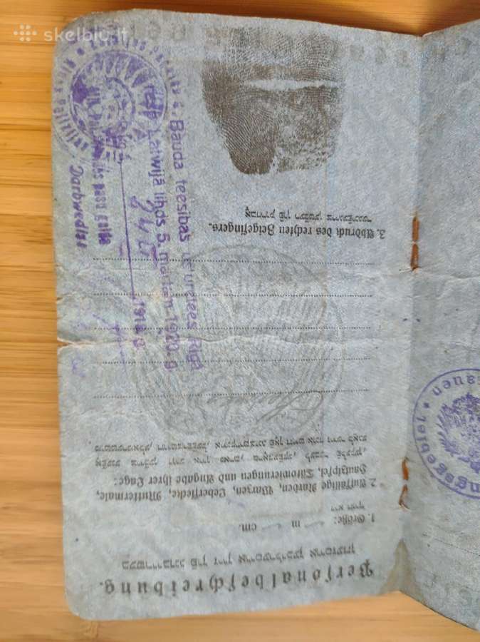 Ppk 1900-1918 jidiš-vokiškas pasas Riga Kaunas - nuotraukos Nr. 6