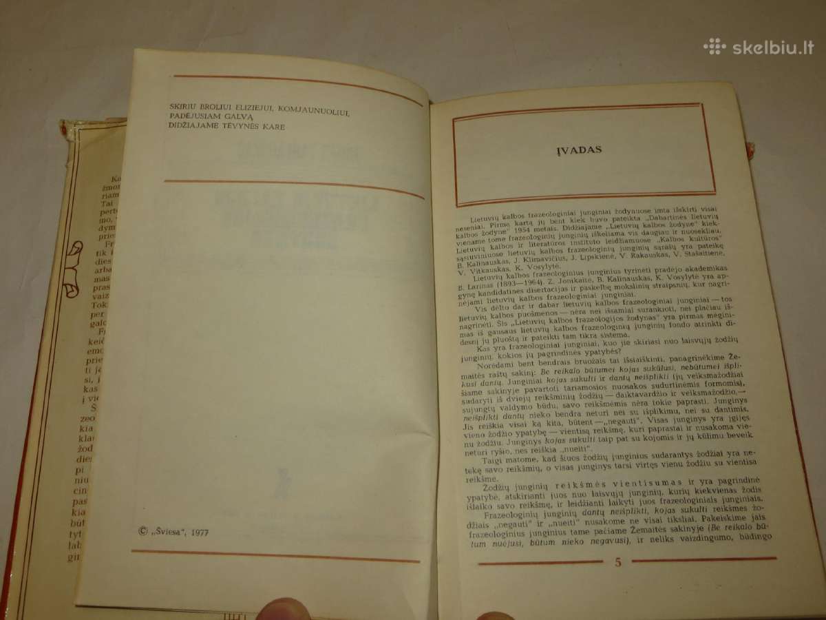 Knyga Lietuvių kalbos frazeologijos žodynas 1977 - nuotraukos Nr. 10