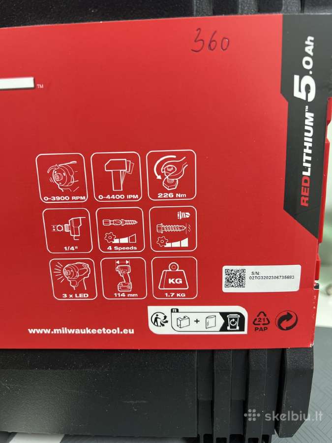 Milwaukee M18 Fid3-502x impact - nuotraukos Nr. 6