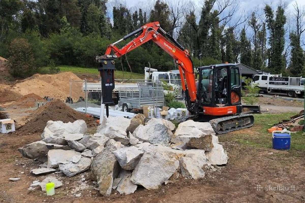 Mini-ekskavatoriaus Ir Bobcat Nuoma Griovimas - nuotraukos Nr. 2