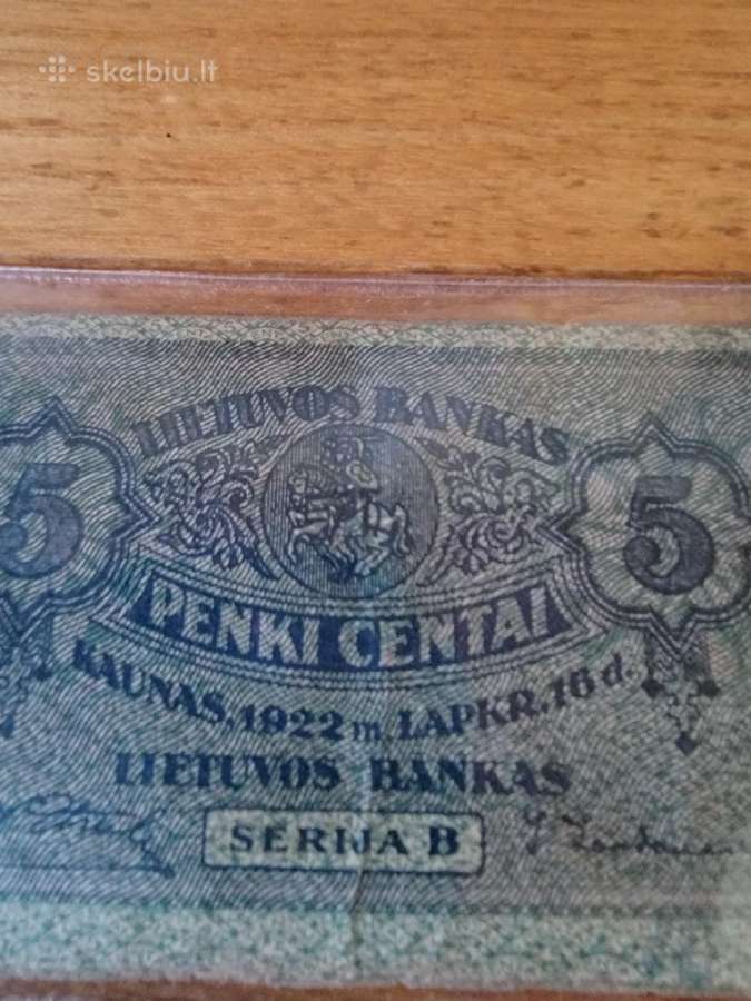 1922 m.penkių centų banknotas