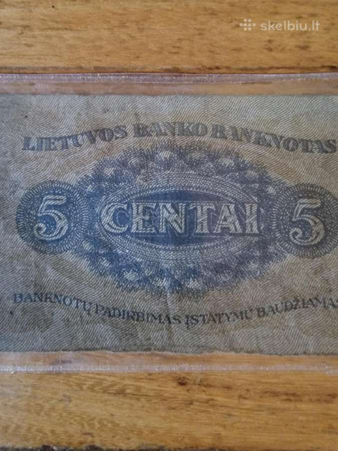 1922 m.penkių centų banknotas - nuotraukos Nr. 2