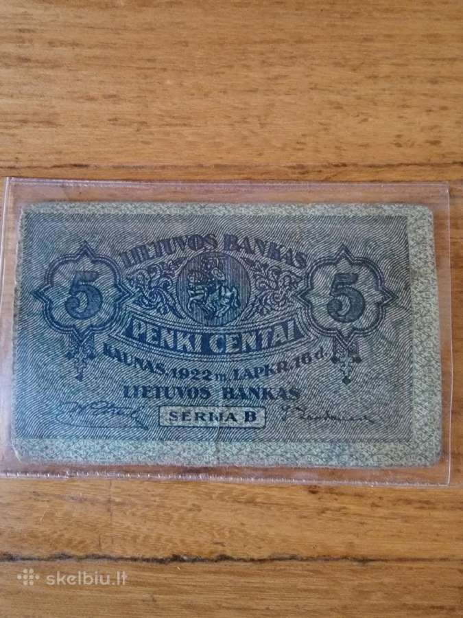 1922 m.penkių centų banknotas - nuotraukos Nr. 4