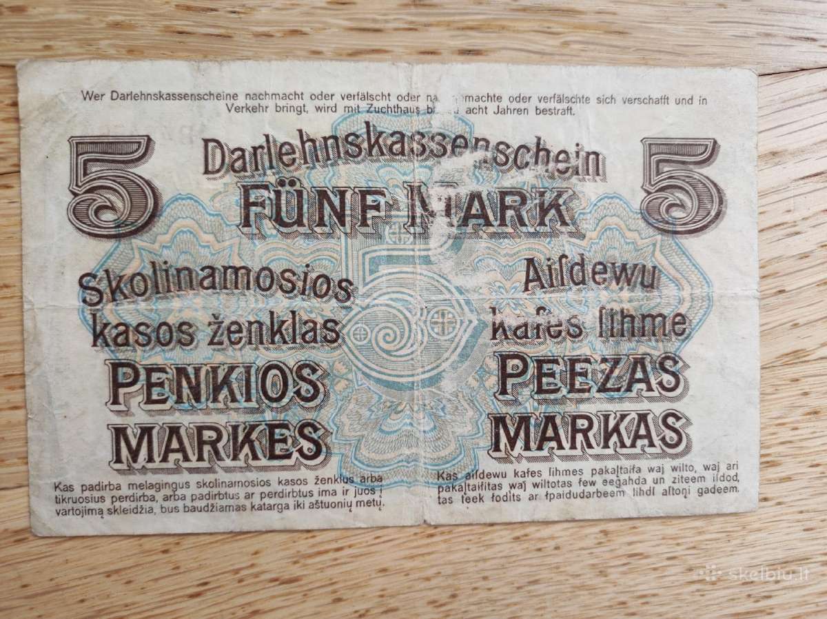 5 Ost markės 1918m (lietuviškos) - nuotraukos Nr. 2