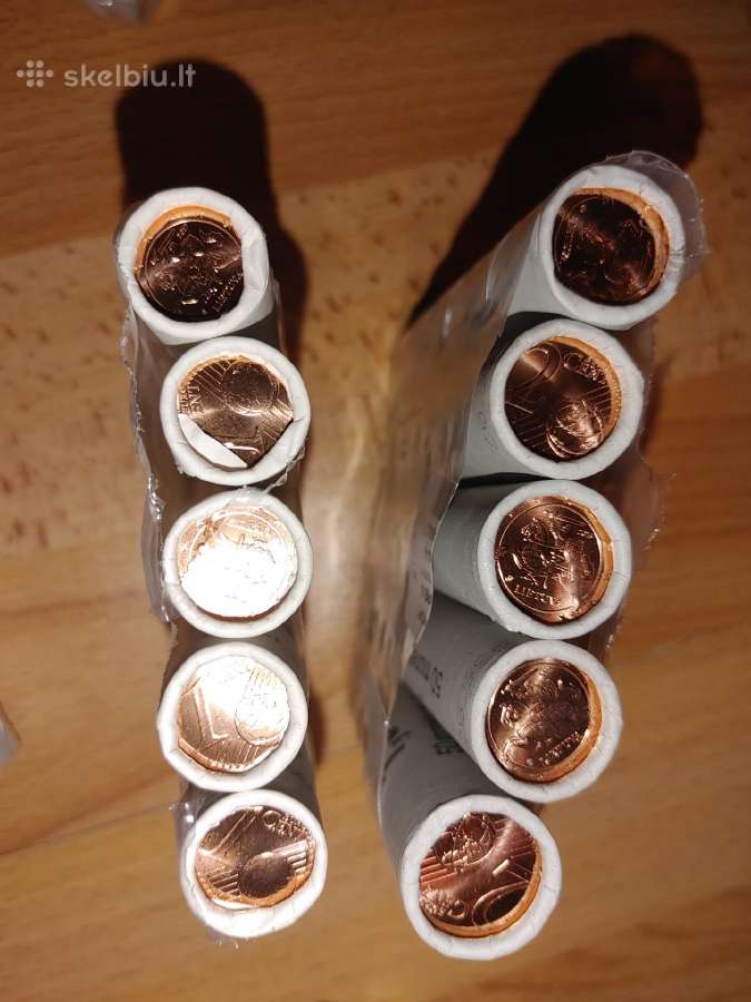 1 centas 2 centai 5 centai - ritinėliai ir blokai