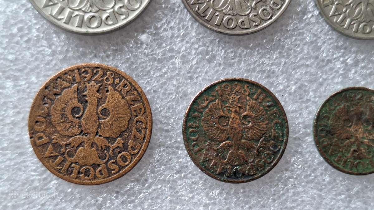 Lenkijos monetų rinkinys 1923-28m. - nuotraukos Nr. 2