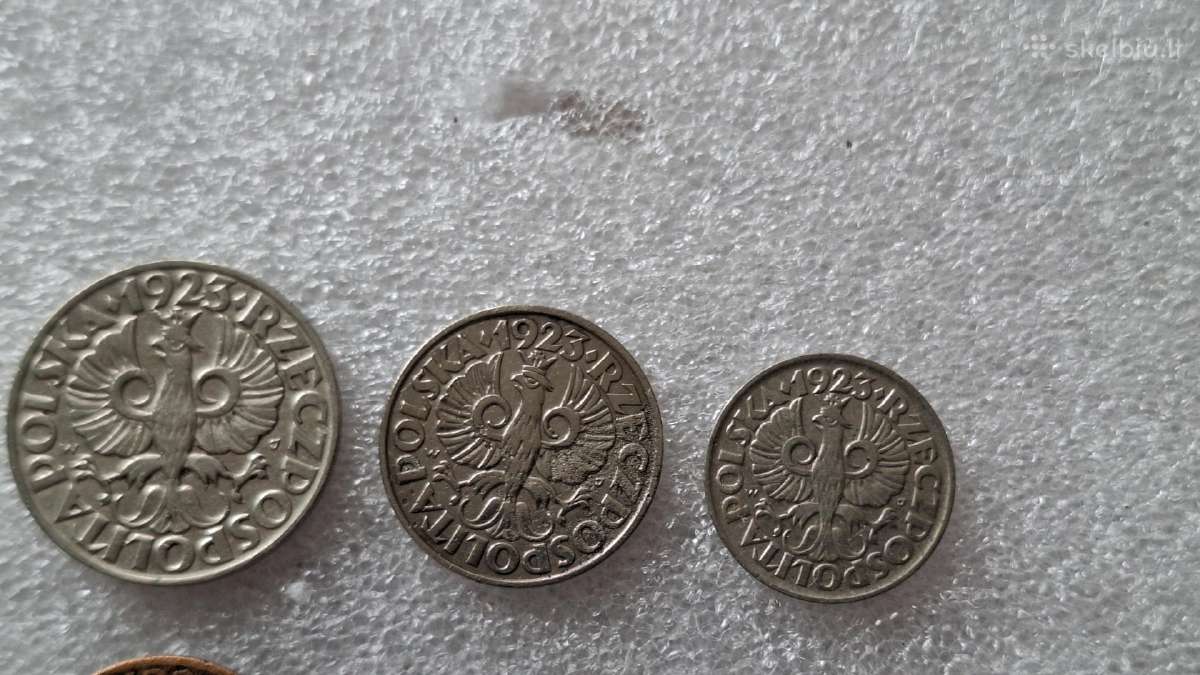 Lenkijos monetų rinkinys 1923-28m. - nuotraukos Nr. 5