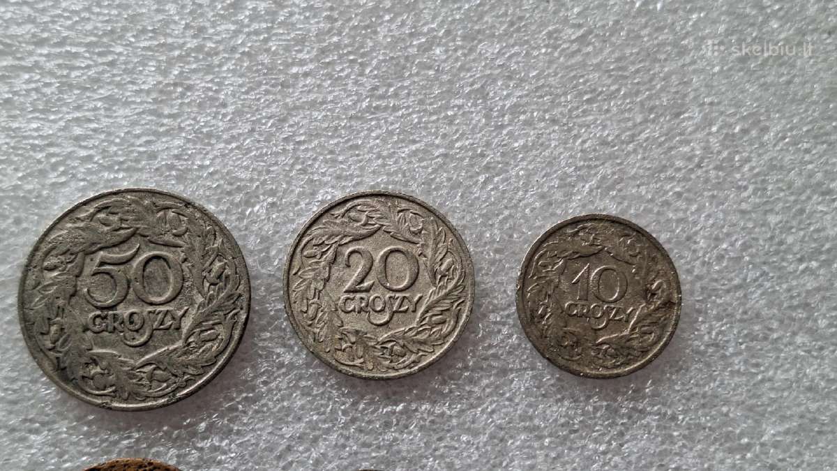 Lenkijos monetų rinkinys 1923-31-39m. - nuotraukos Nr. 3