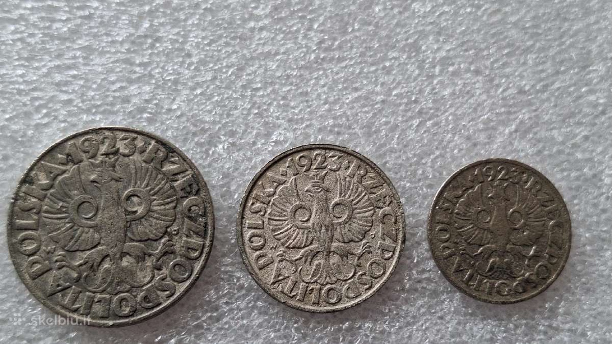 Lenkijos monetų rinkinys 1923-31-39m. - nuotraukos Nr. 4