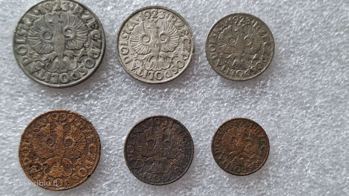 Lenkijos monetų rinkinys 1923-31-39m. - nuotraukos Nr. 5