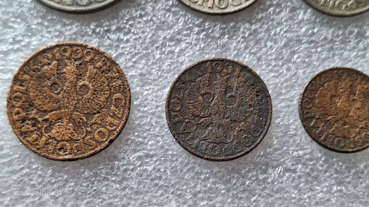 Lenkijos monetų rinkinys 1923-31-39m. - nuotraukos Nr. 8