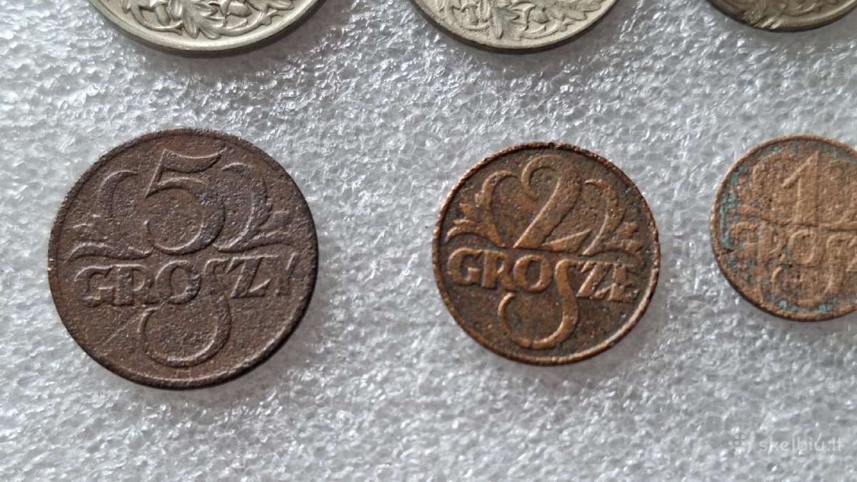 Lenkijos monetų rinkinys 1923-31-36m. - nuotraukos Nr. 2