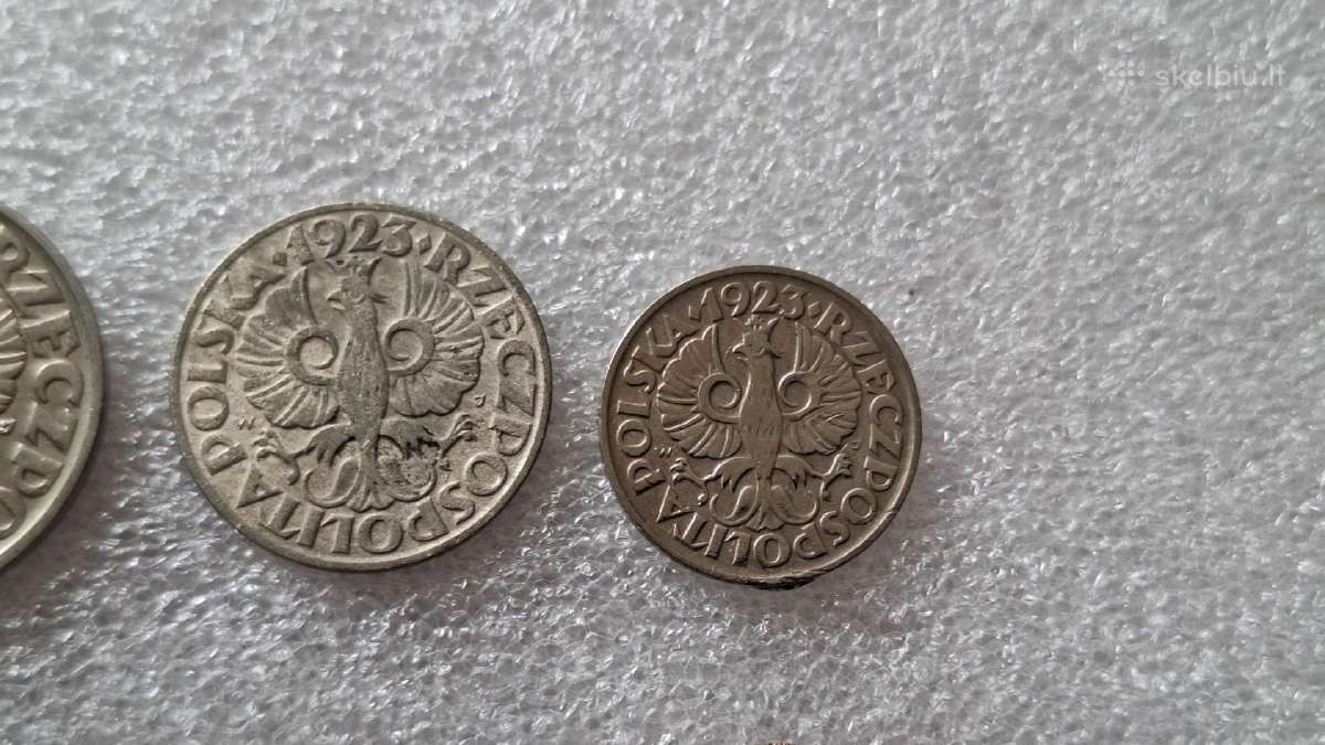 Lenkijos monetų rinkinys 1923-31-36m. - nuotraukos Nr. 4