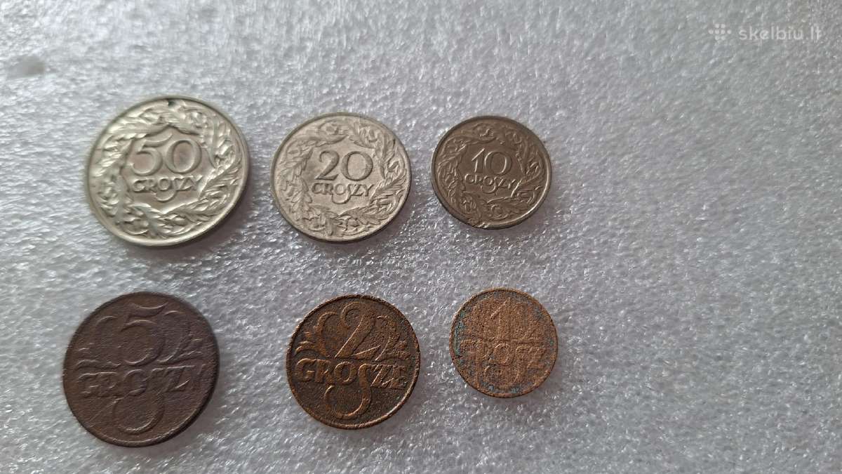 Lenkijos monetų rinkinys 1923-31-36m. - nuotraukos Nr. 5