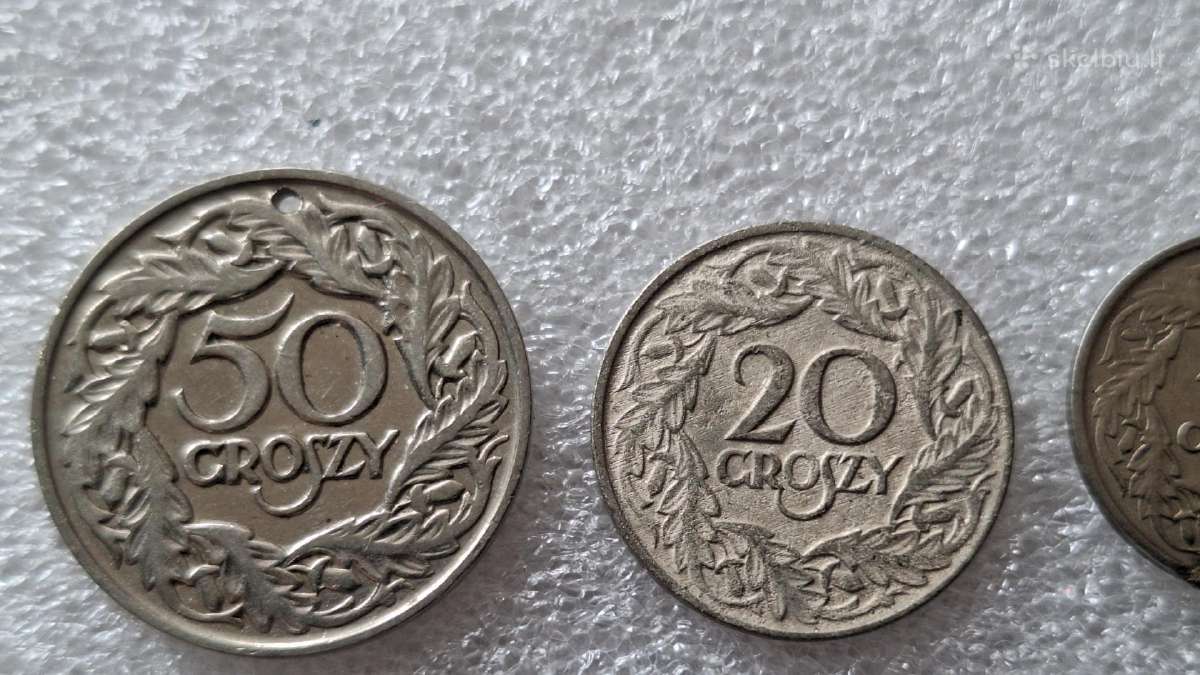 Lenkijos monetų rinkinys 1923-31-36m. - nuotraukos Nr. 12