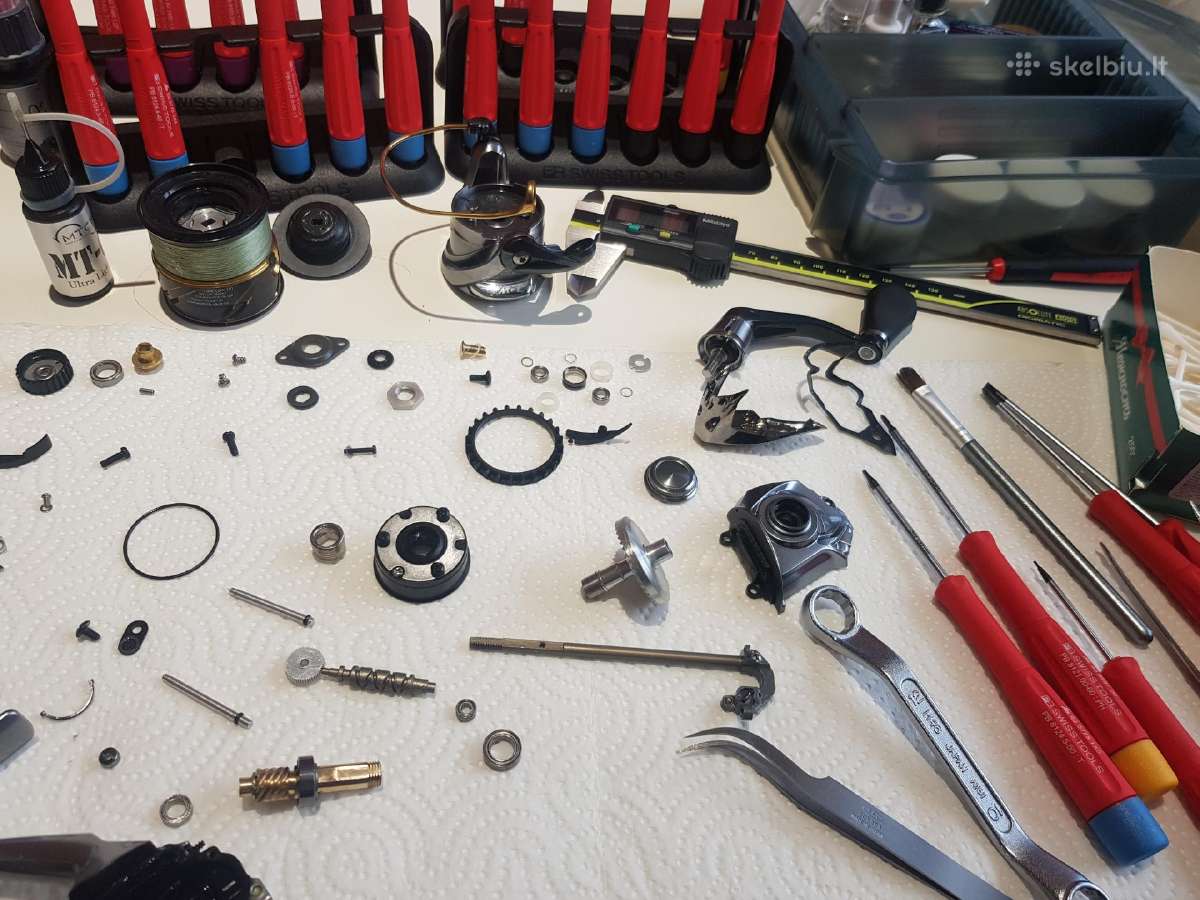 Shimano Daiwa ričių apratnavimas. Detalės. Tepalai - nuotraukos Nr. 4