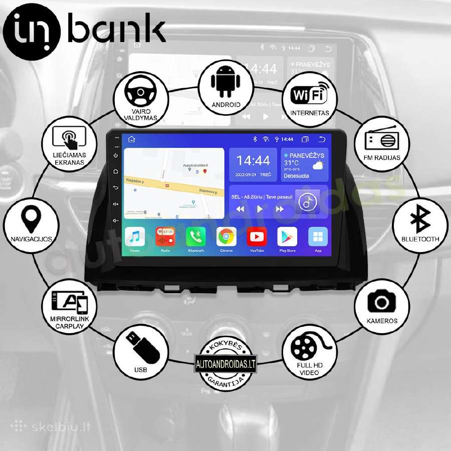 Mazda Cx5 2012-17 Android multimedia GPS/WiFi/waze - nuotraukos Nr. 2