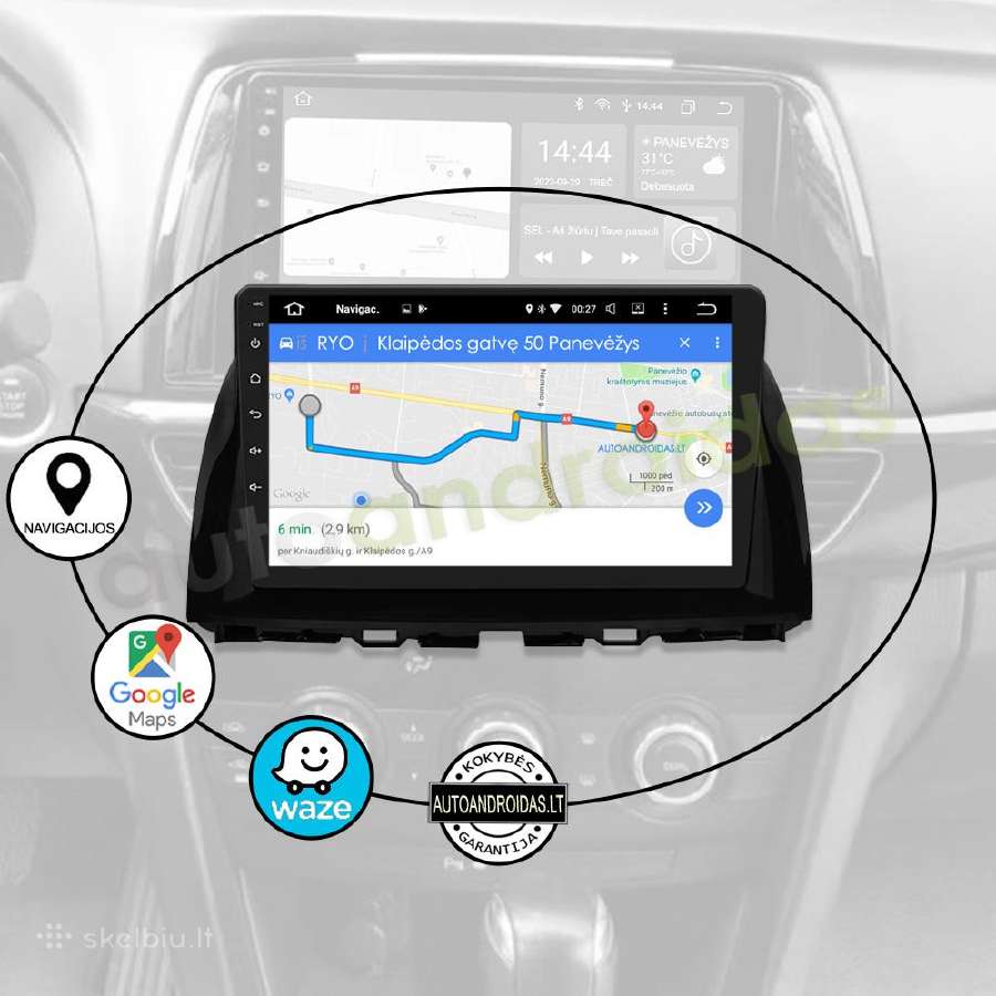 Mazda Cx5 2012-17 Android multimedia GPS/WiFi/waze - nuotraukos Nr. 11