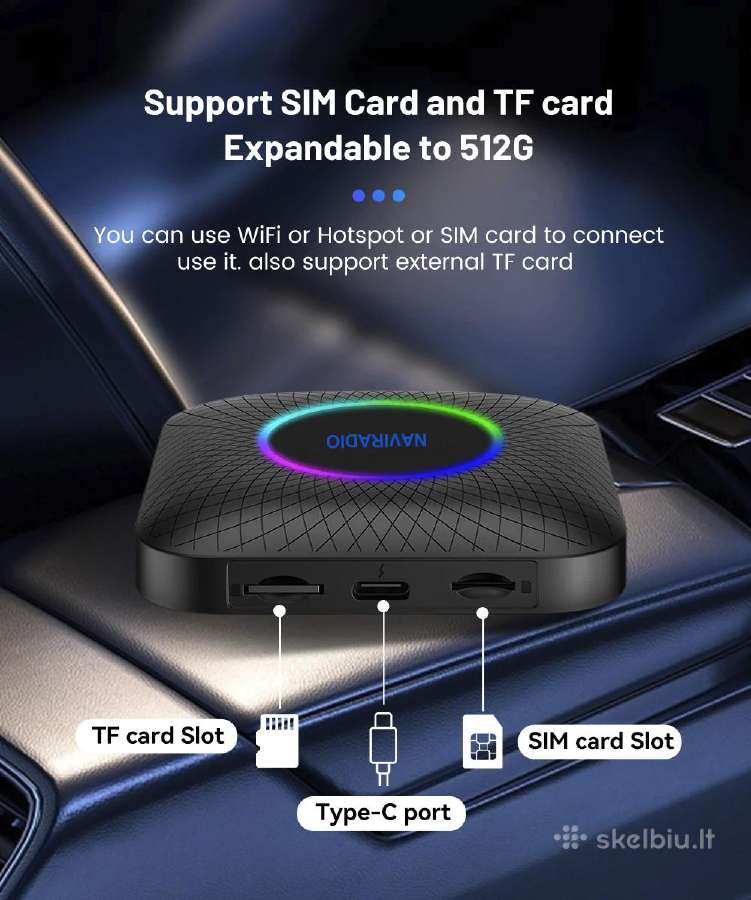 Bevielis adapteris Carlinkit Ai Box Wired Carplay - nuotraukos Nr. 24